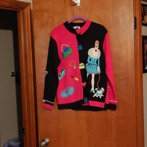 Retro button-up sweater